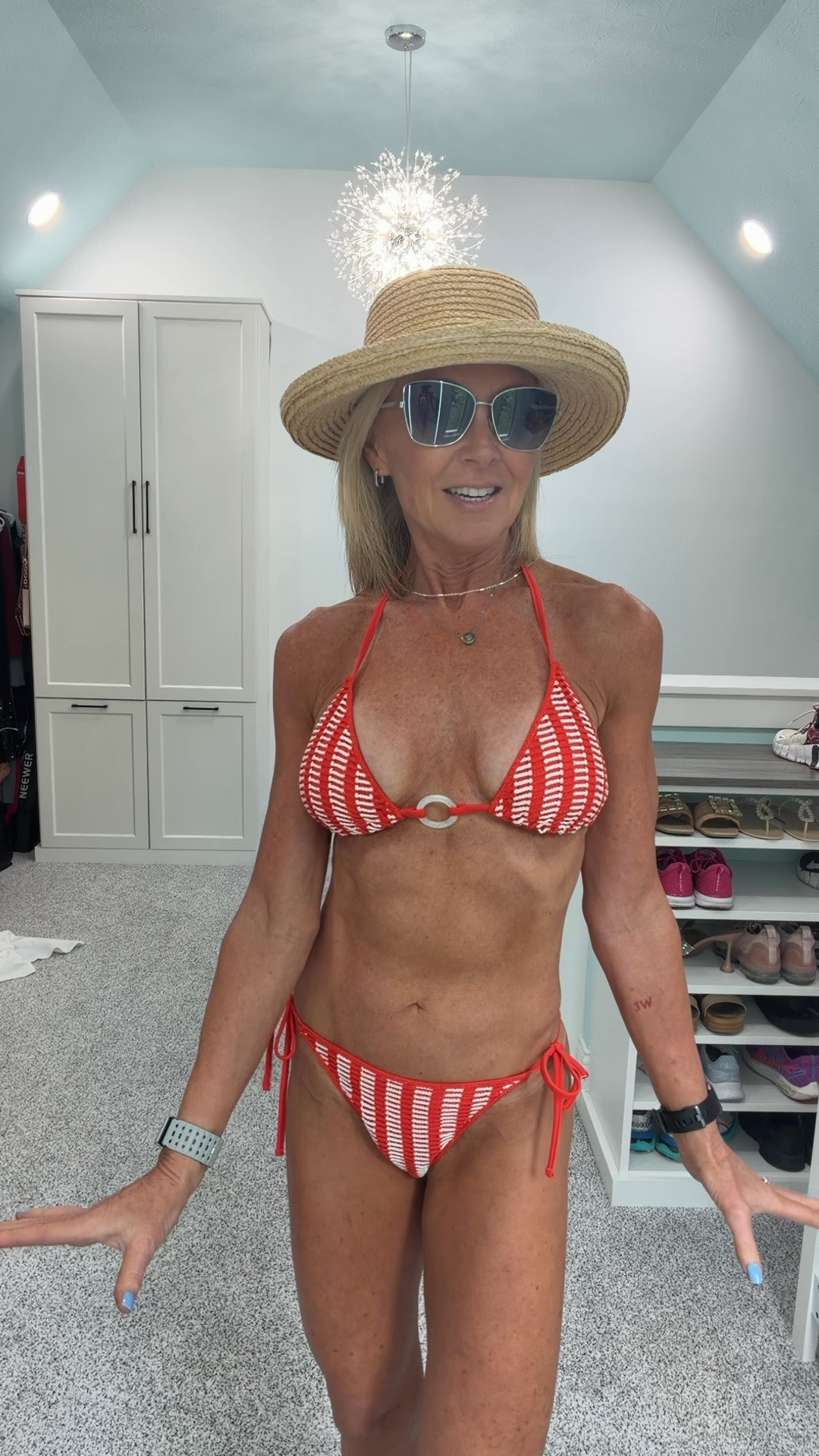 My July 4th pool fit!!!! Found this awesome red and white bikini at Target, and both pieces are on sale!!

#LTKSeasonal #LTKSaleAlert #LTKSwim