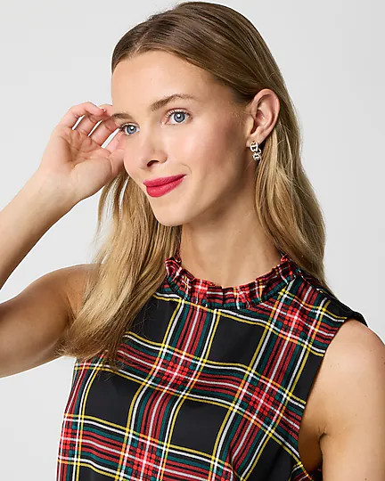Sleeveless ruffleneck top | J.Crew Factory