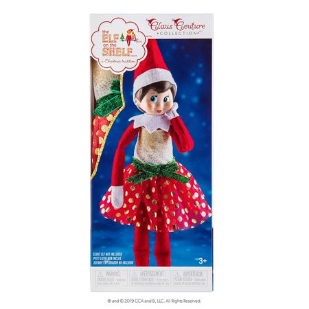 The Elf on the Shelf Claus Couture Claus Glitz & Gold Dress Accessory for Elf - ELF NOT INCLUDED | Walmart (US)