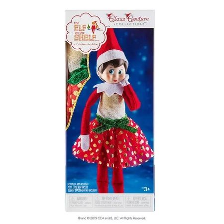 The Elf on the Shelf Claus Couture Claus Glitz & Gold Dress Accessory for Elf - ELF NOT INCLUDED | Walmart (US)