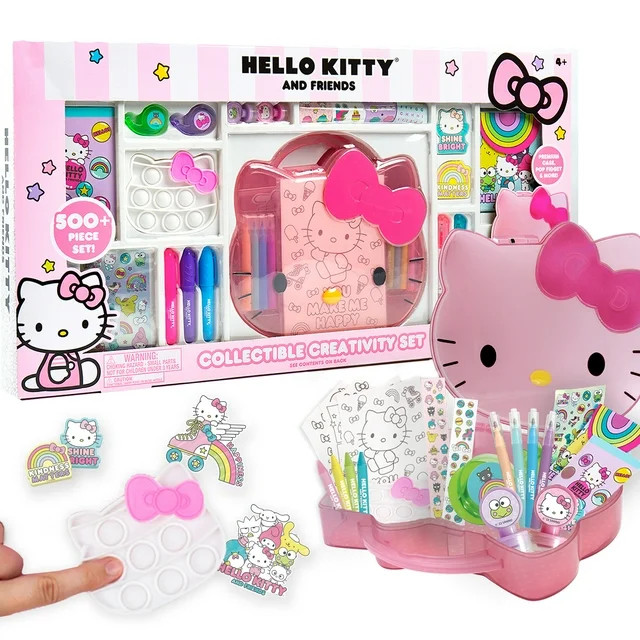 Hello Kitty Collectible Creativity Kit, Plastic Storage Case, Boys and Girls, Child, Ages 3+ | Walmart (US)