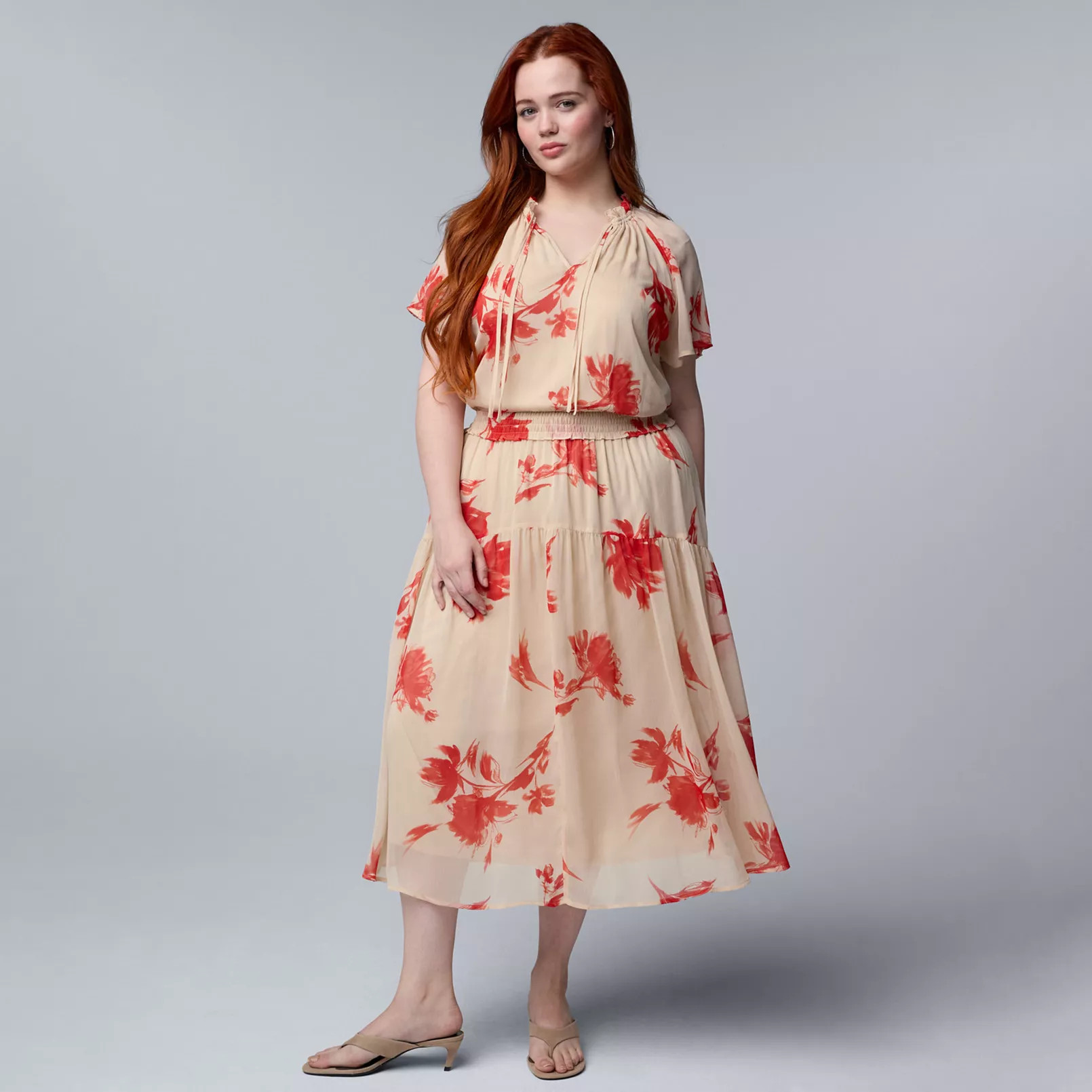 Plus Size Simply Vera Vera Wang Flowy Maxi Dress | Kohl's