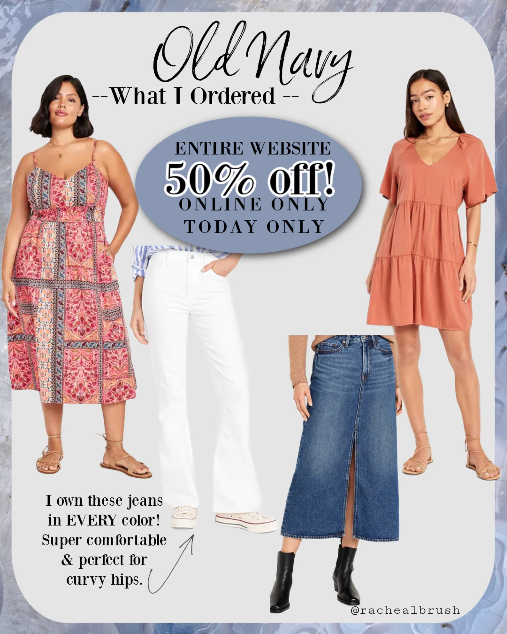 50% off at Old Navy - today only! 


#LTKsalealert #LTKmidsize #LTKfindsunder50