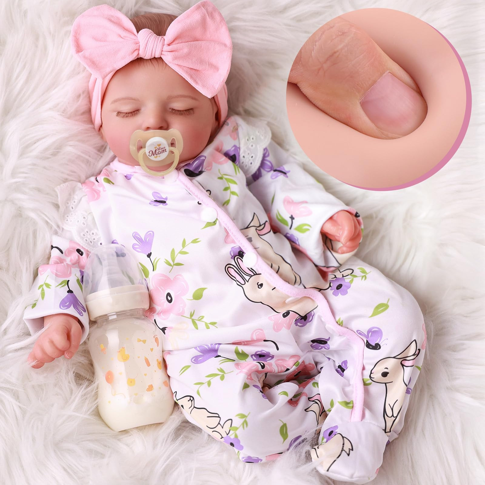 BABESIDE Lifelike Reborn Baby Dolls Girl with Poseable Body, Realistic Real Life Baby Dolls with ... | Amazon (US)