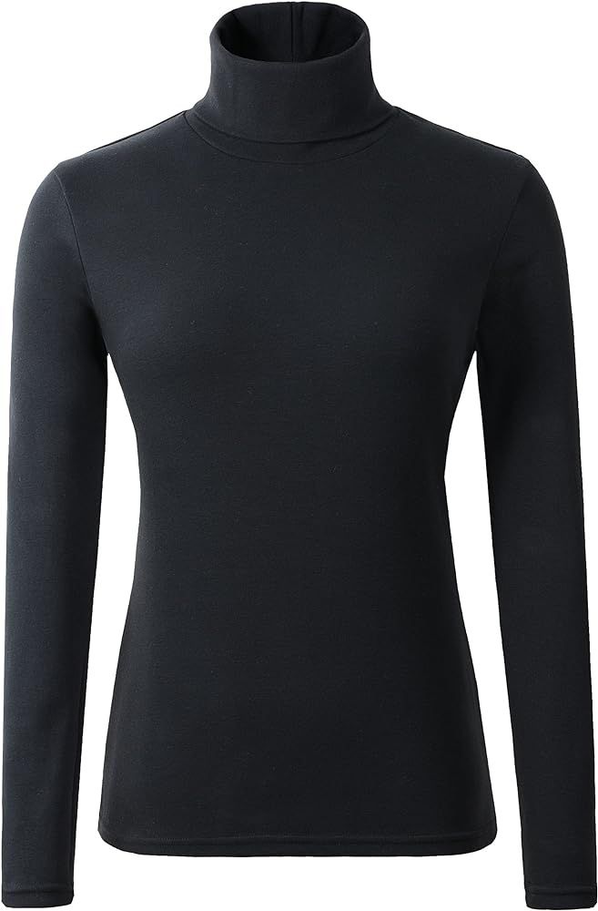 Women's Soft Cotton Turtleneck Top Basic Pullover Sweater | Amazon (US)