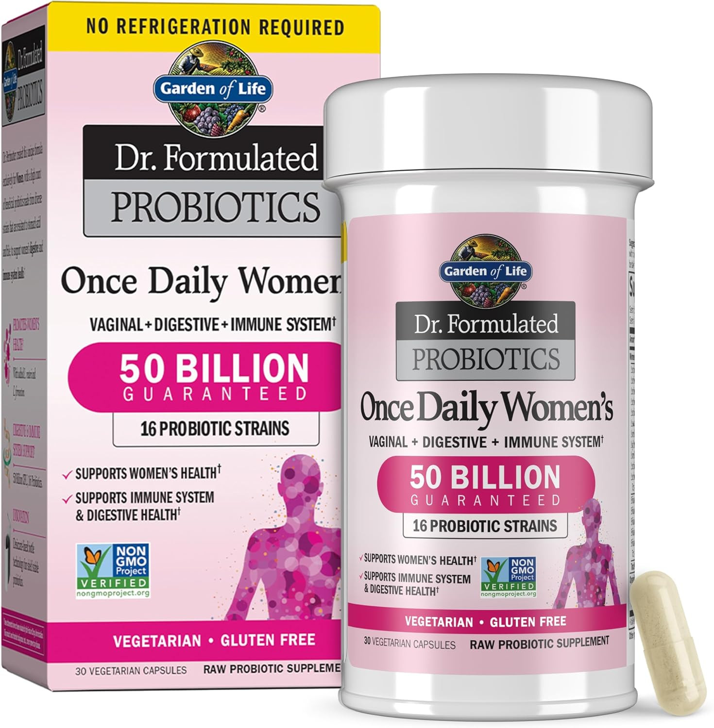 Garden of Life, Dr. Formulated Women's Probiotics Once Daily, 16 Strains, 50 Billion, 30 Count (Pack of 1) | Amazon (US)