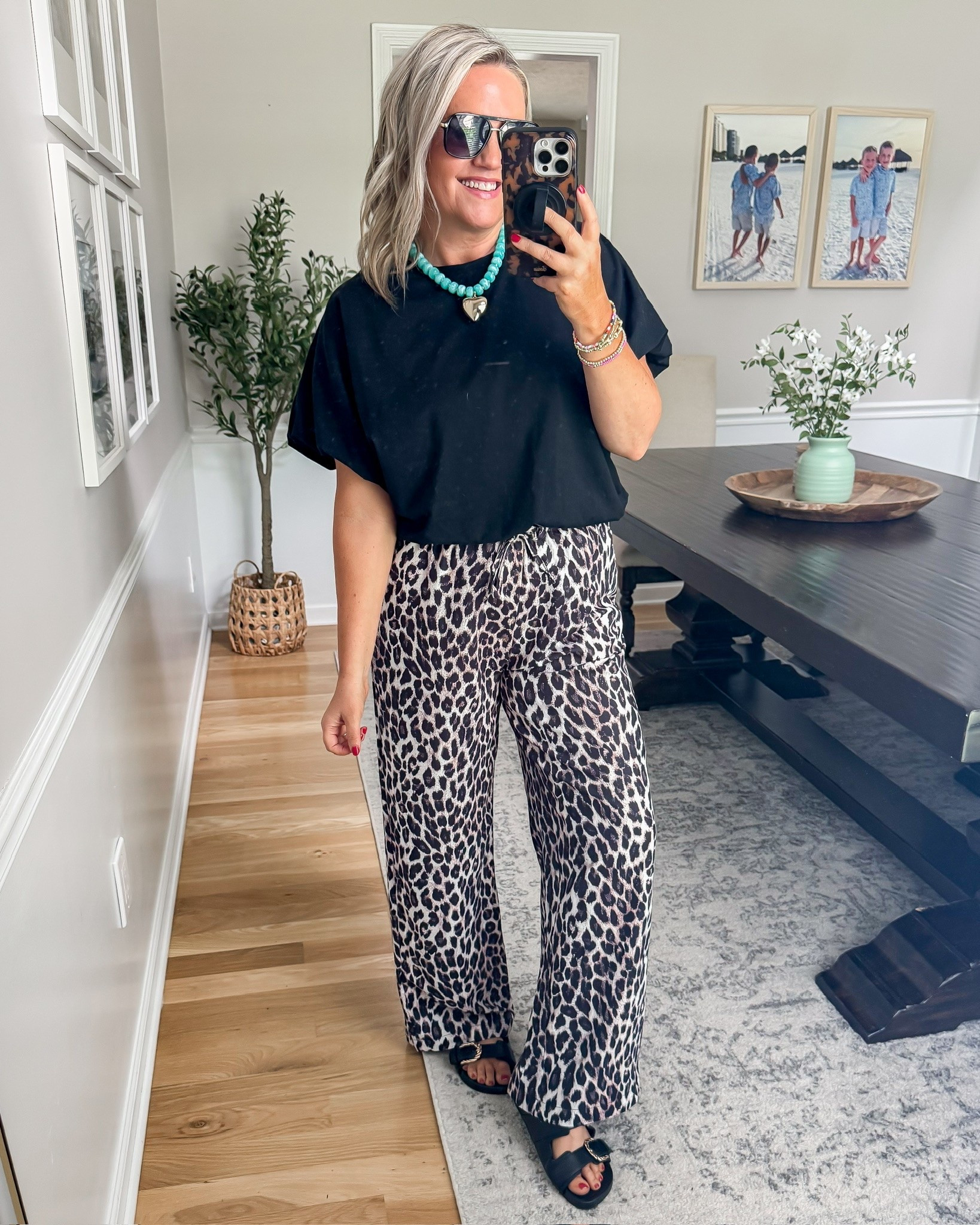 These leopard pants are such a fun statement piece but still so easy to wear. Paired them with a simple black tee and sandals for an effortless everyday look.

leopard pants, wide leg pants, casual chic outfit, everyday fashion, statement pants outfit, comfy outfit idea, vacation outfit, trendy fashion finds, neutral outfit inspo, casual summer outfit, affordable fashion, animal print trend, easy everyday style, lovelylifestyling

#LTKootd #LTKSeasonal #LTKOver40