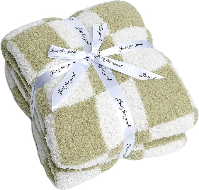 Amazon.com: Luxury Fuzzy Checkered Blanket Lightweight Checkerboard Throw Blanket - Super Soft Wa... | Amazon (US)