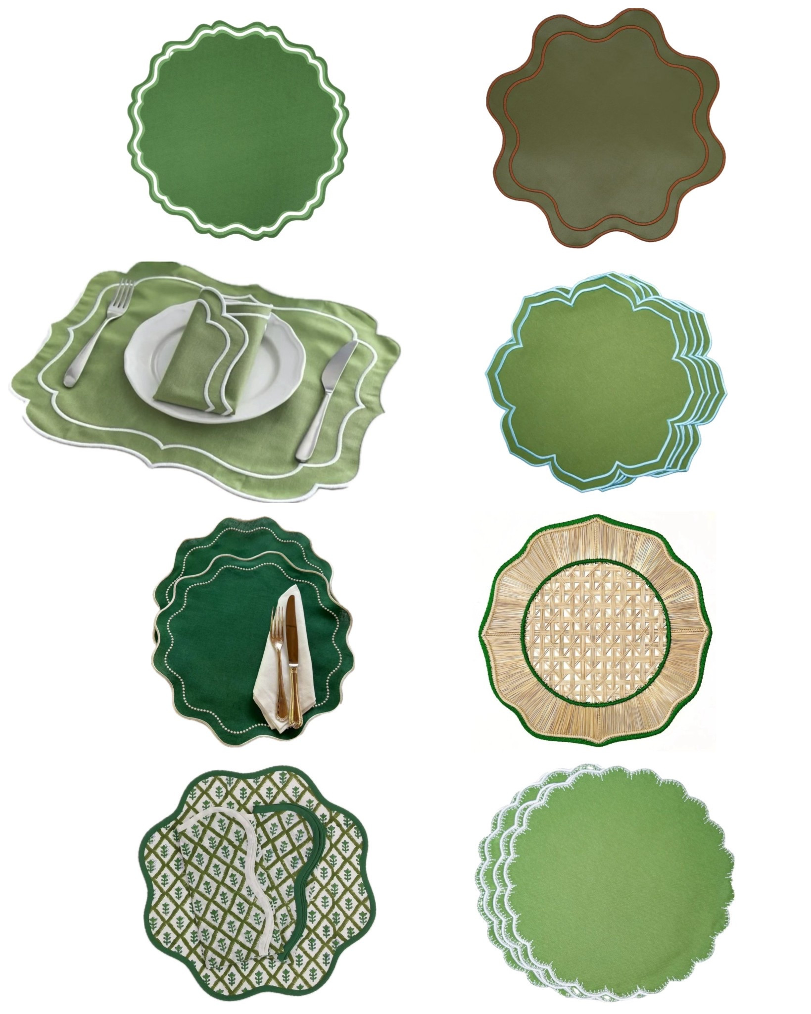 More green placemats because there’s no such thing as too many 💚

tablescape table setting table top decor Thanksgiving home design 

#LTKFindsUnder50 #LTKHome #LTKStyleTip