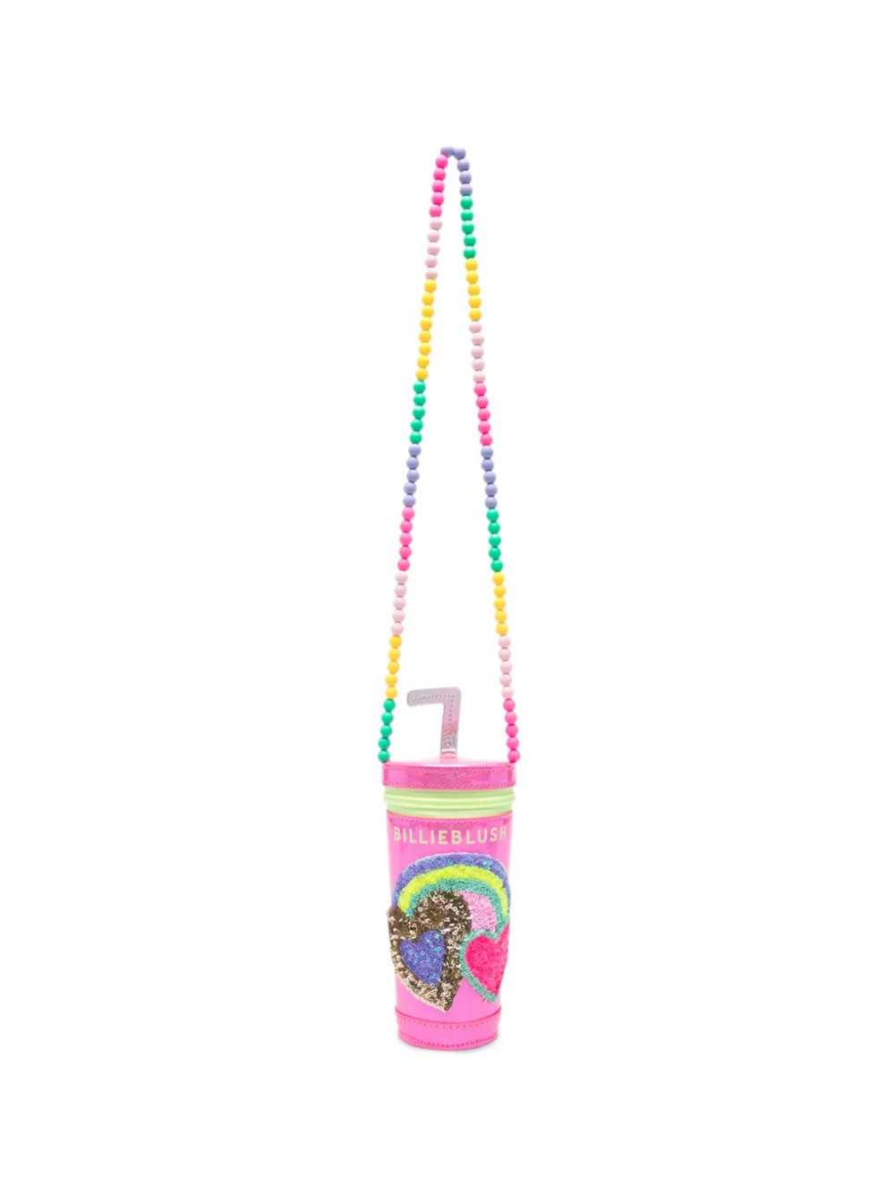 Billieblush Milkshake beaded rainbow shoulder bag - Pink | Farfetch Global