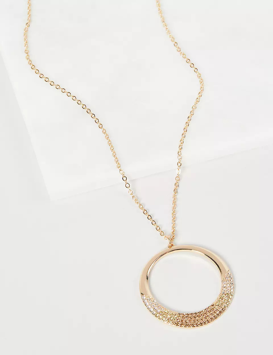 Ombre Pave Pendant Necklace | Lane Bryant (US)