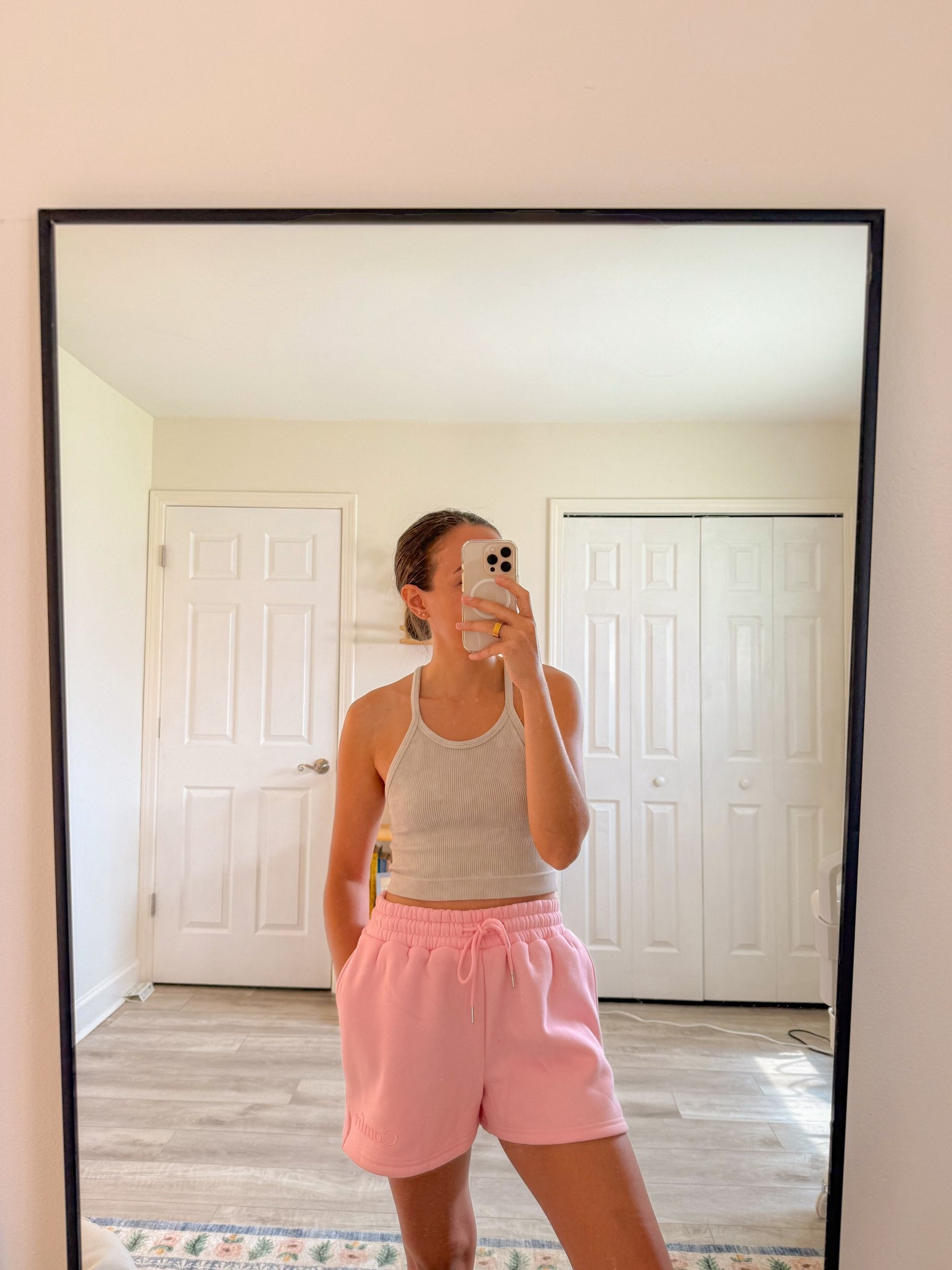 🏷️ currently on sale! 

summer outfit, summer lounge shorts, pink outfit, pink shorts, sweat shorts, lounge shorts, casual summer outfit, comfrt shorts with pockets 

#LTKSaleAlert #LTKSummerEdit #LTKFindsUnder50