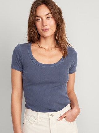 Fitted Scoop-Neck T-Shirt for Women | Old Navy (US)