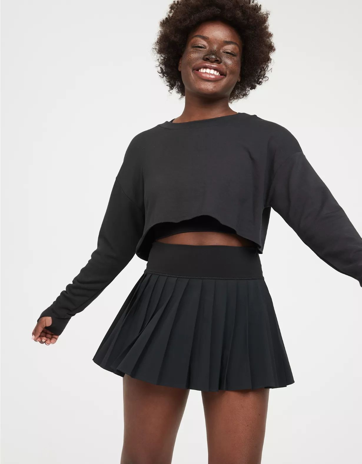 OFFLINE Nylon Pleated Tennis Skirt | American Eagle Outfitters (US & CA)