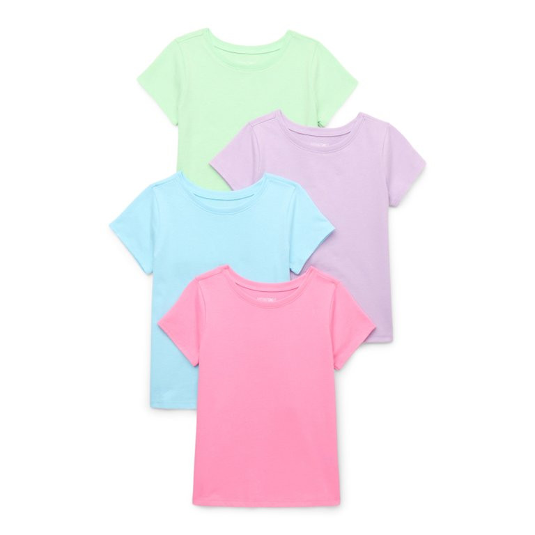 Garanimals Toddler Girl Tees with Short Sleeves, 4-Pack, Sizes 18M-5T | Walmart (US)