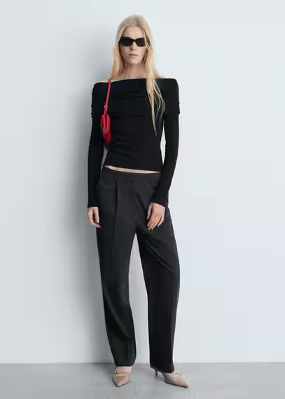 MANGO - Off shoulders sweater black - L - Woman | Mango (US/MX/AU)