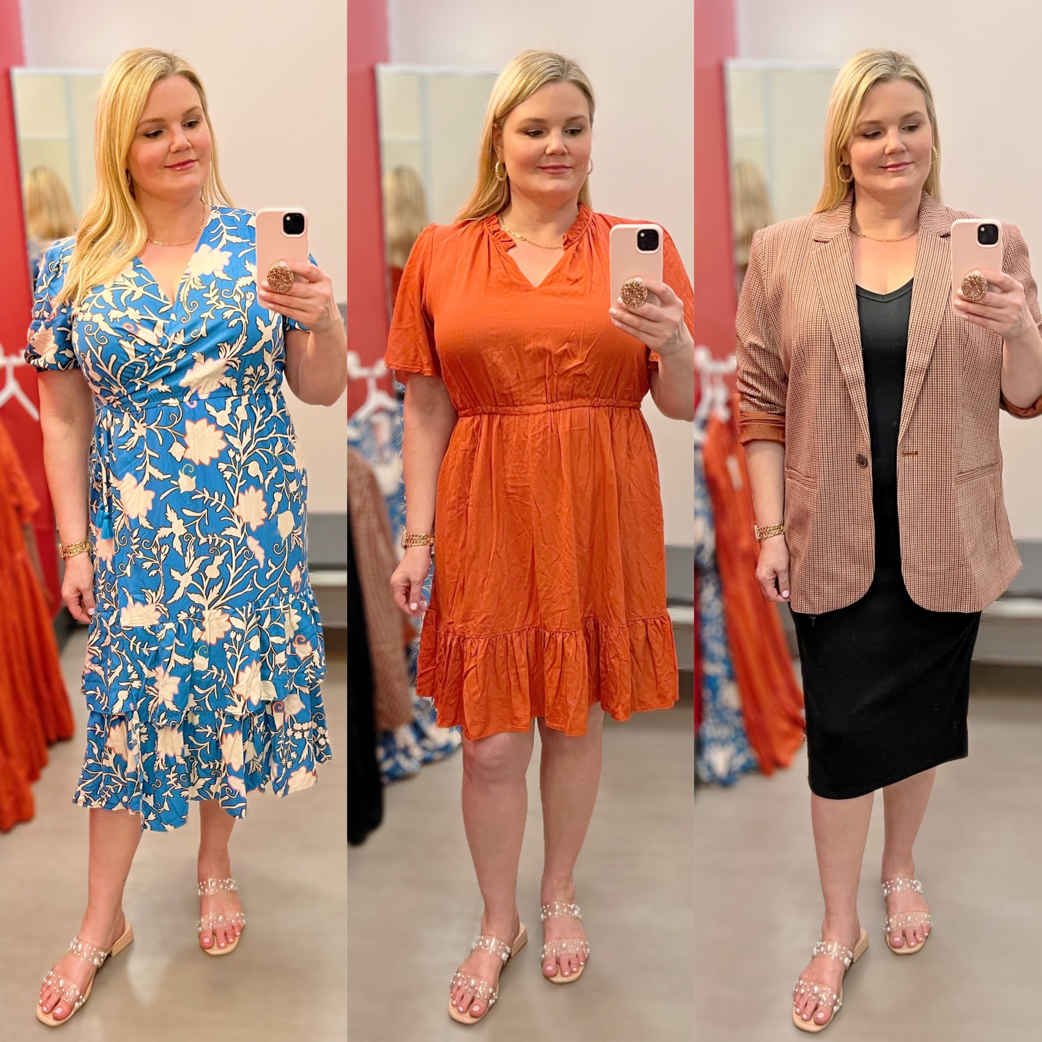 Workwear/teacher dresses and blazer from Target. All fit true to size. Wearing an XL in blazer but need a large  

#LTKBacktoSchool #LTKworkwear #LTKmidsize