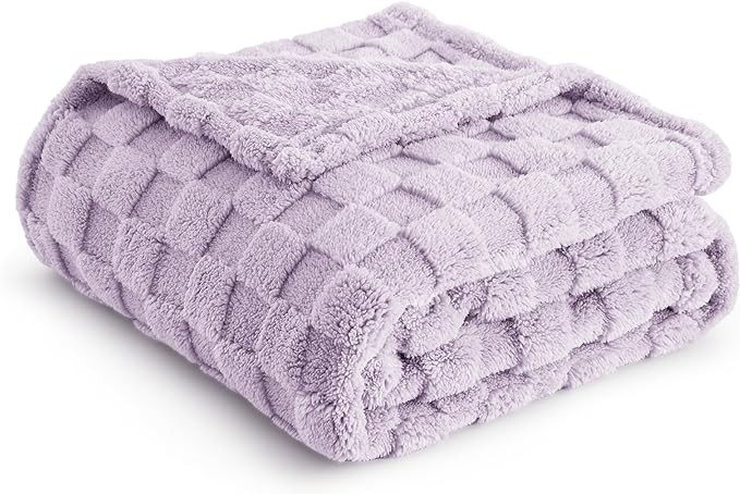 Bedsure Lavender Fog Fleece Blanket for Couch - Super Soft Cozy Blankets for Women, Cute Small Bl... | Amazon (US)