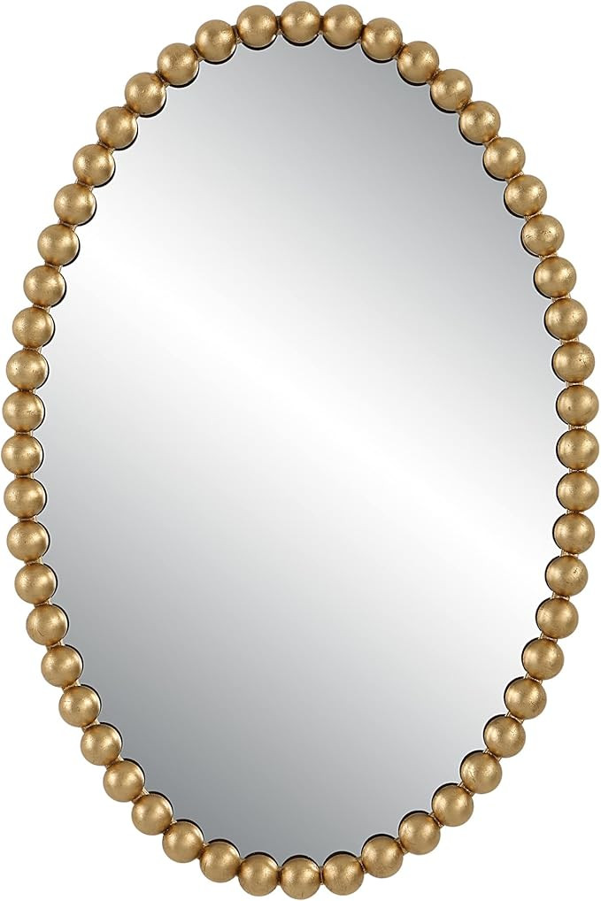 Uttermost Serna Oval Transitional MDF and Metal Mirror in Gold | Amazon (US)