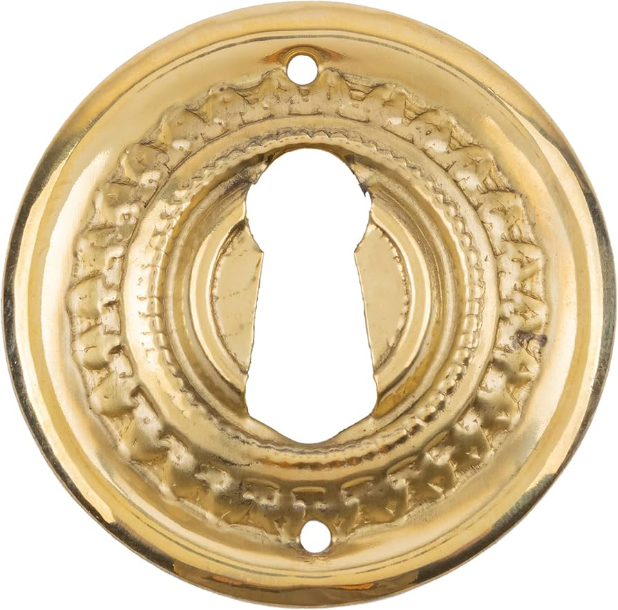 Eastlake Style Stamped Brass Decorative Keyhole Insert | Diameter 1 1/2" | Keyhole Cover Escutche... | Amazon (US)
