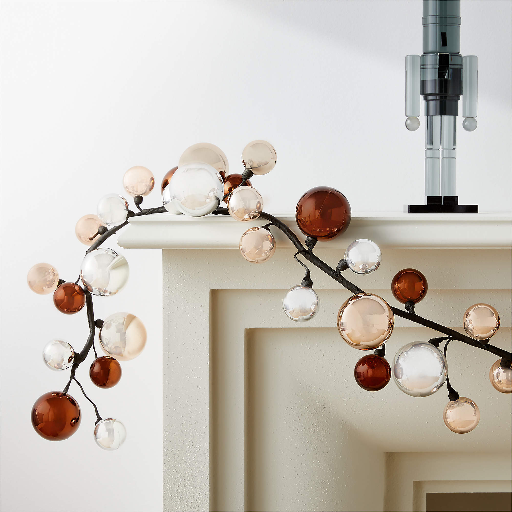 Mixed Metallic Ball Holiday Garland 72" + Reviews | CB2 | CB2