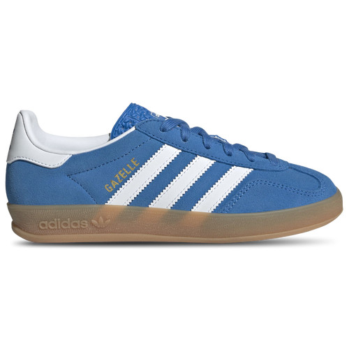 adidas adidas Originals Gazelle Indoor - Boys' Grade School Blue/Brown/White Size 07.0 | Kids Foot Locker (US)