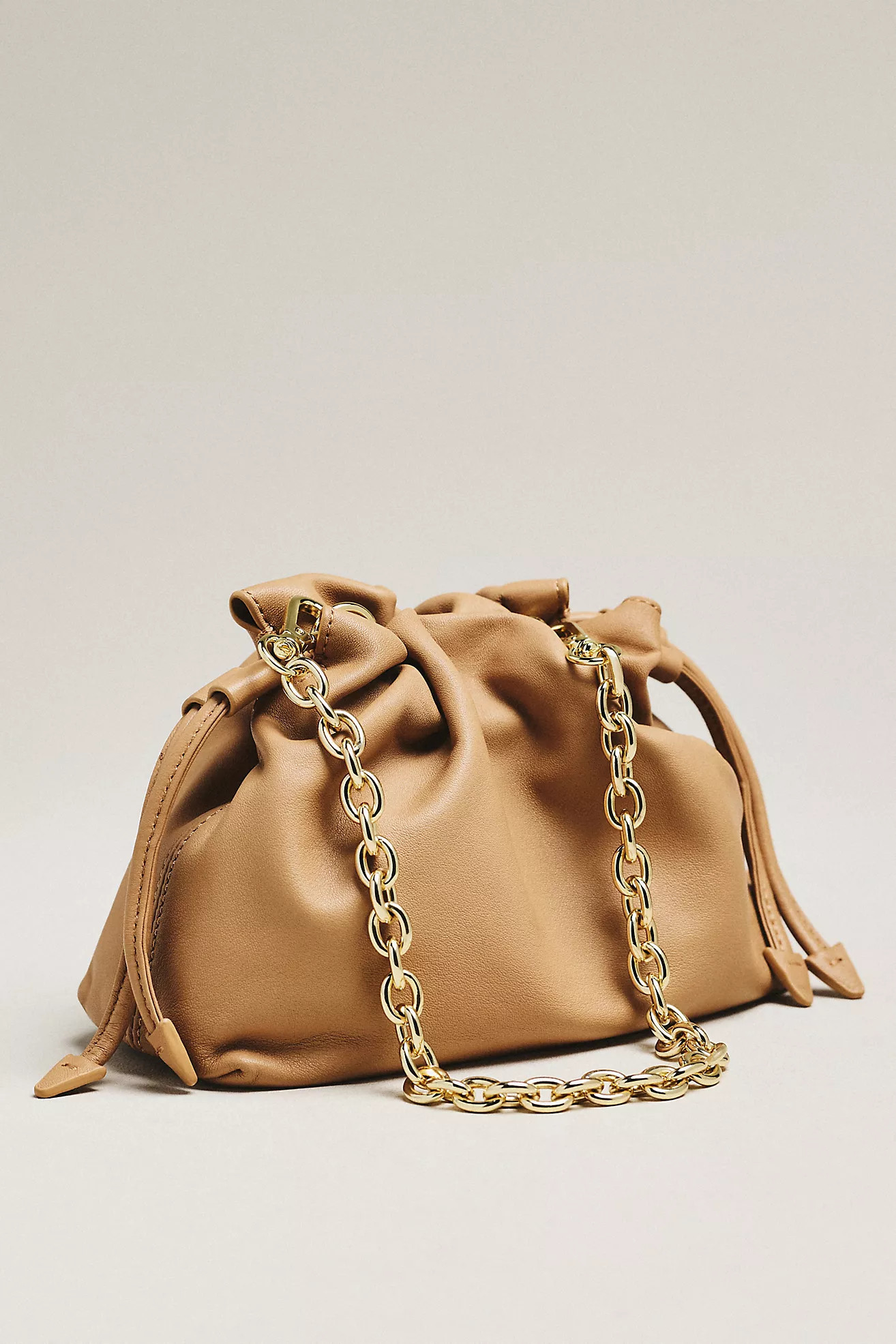 Studio Amelia Alexandra Leather Petite Drawstring Clutch | Anthropologie (US)