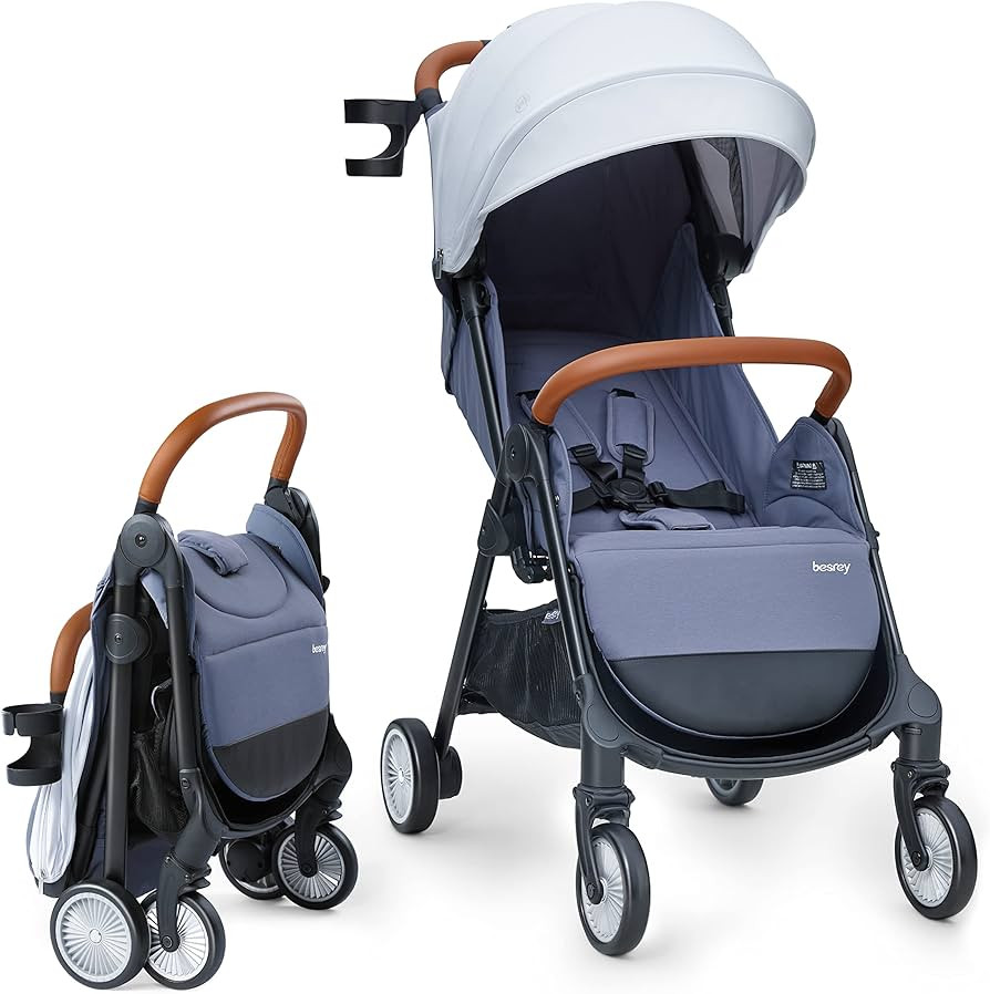 Lightweight Baby Stroller, Besrey Self Folding Travel Stroller Baby Carriage with One-Hand Gravit... | Amazon (US)