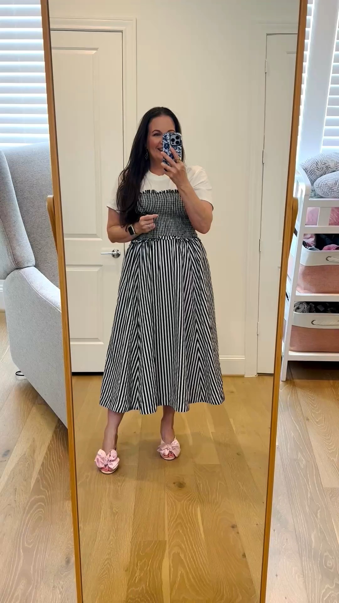 This cotton fit & flare striped midi dress is such a versatile wardrobe staple! The classic striped print and flattering fit-and-flare silhouette make it an easy summer dress with sandals, but it can easily transition into fall dresses with a leather jacket and boots.

I love it for a date night outfit, but it also works beautifully for summer outfits, business casual workwear, and teacher outfits. And if you’re petite, the midi length and defined waist make this a particularly petite-friendly dress option. One dress, so many ways to wear it!

#LTKWorkwear #LTKSeasonal #LTKPetite