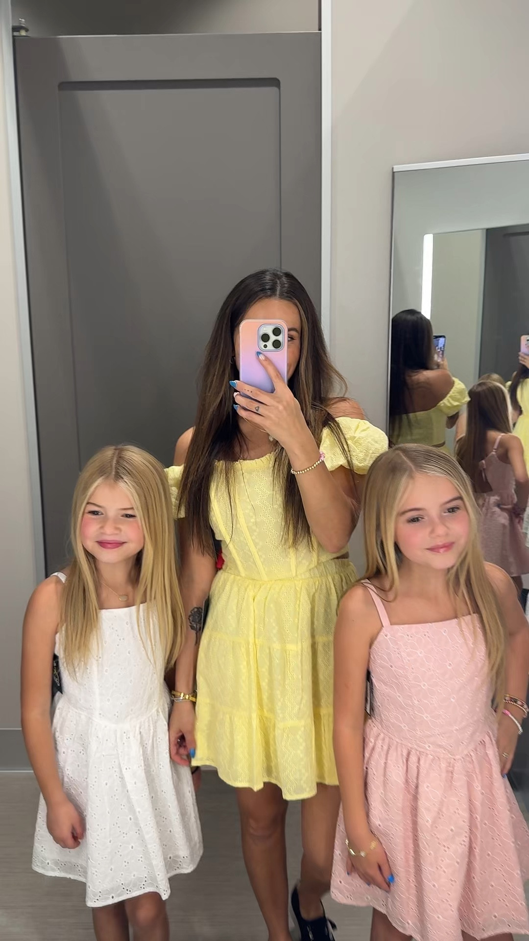 Target mommy and me styles for spring and summer! I love these eyelet dresses on the girls so perfect for multiple occasions. The yellow one I’m wearing is actually a coordinating top and skirt set. These styles are affordable and give me Love Shack Fancy vibes with a more affordable price tag!

#LTKkids #LTKfamily #LTKSeasonal