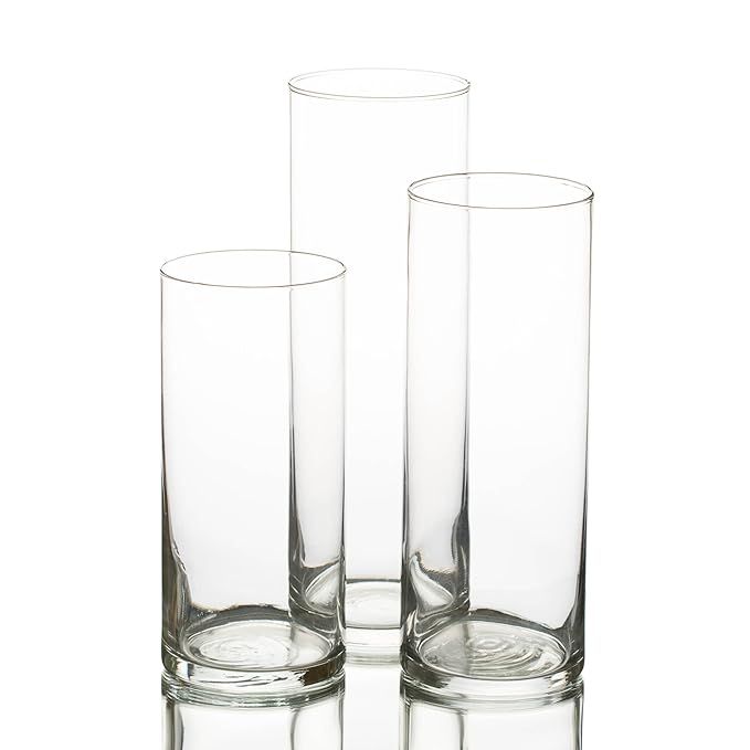 Eastland Glass Cylinder Vase Set of 3 | Amazon (US)