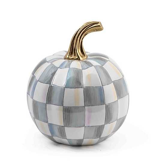 Sterling Check Pumpkin - Mini | MacKenzie-Childs