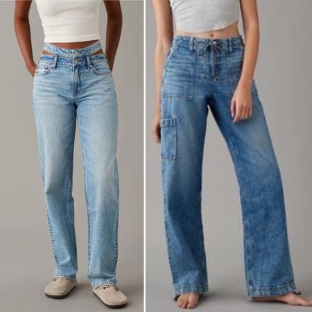 Cargo jeans, wide leg and straight leg jeans, trendy jeans- I wear size 16 or 16 Long 

#LTKfindsunder100 #LTKplussize #LTKSpringSale