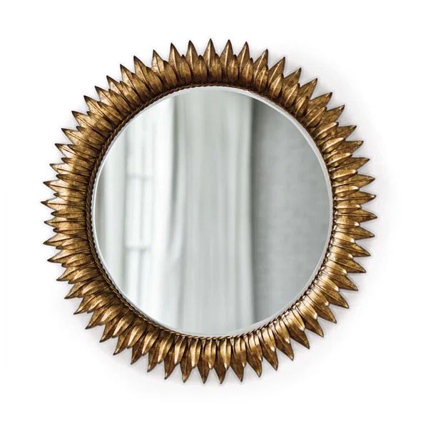 Round Sun Mirror. Antique Gold | Wayfair North America