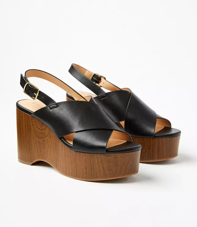 Crossover Platform Sandals | LOFT