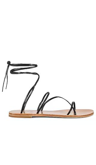 Tied Up Sandal in Black | Revolve Clothing (Global)