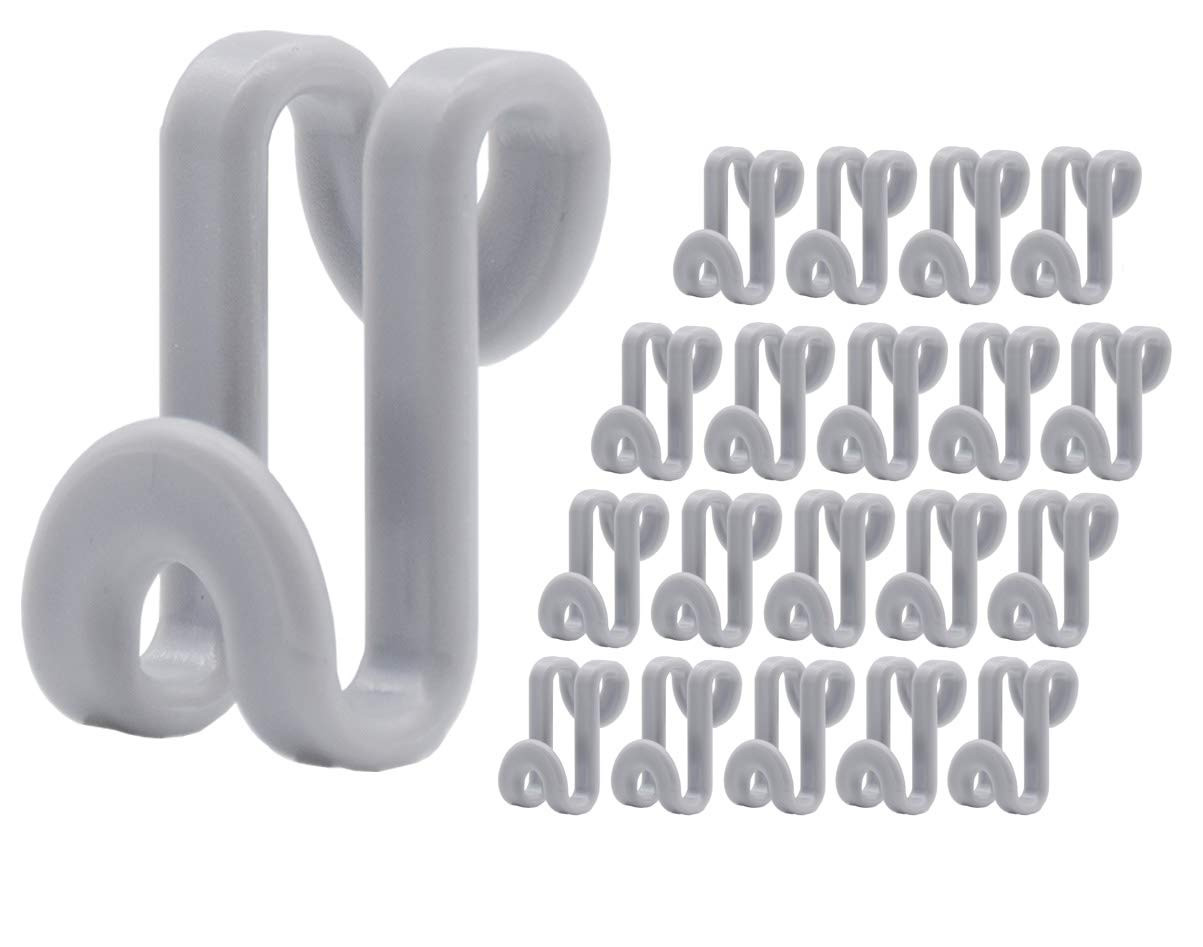 Clothes Hanger Connector Hooks 60 Pcs Grey Wooden Hangers | Amazon (US)
