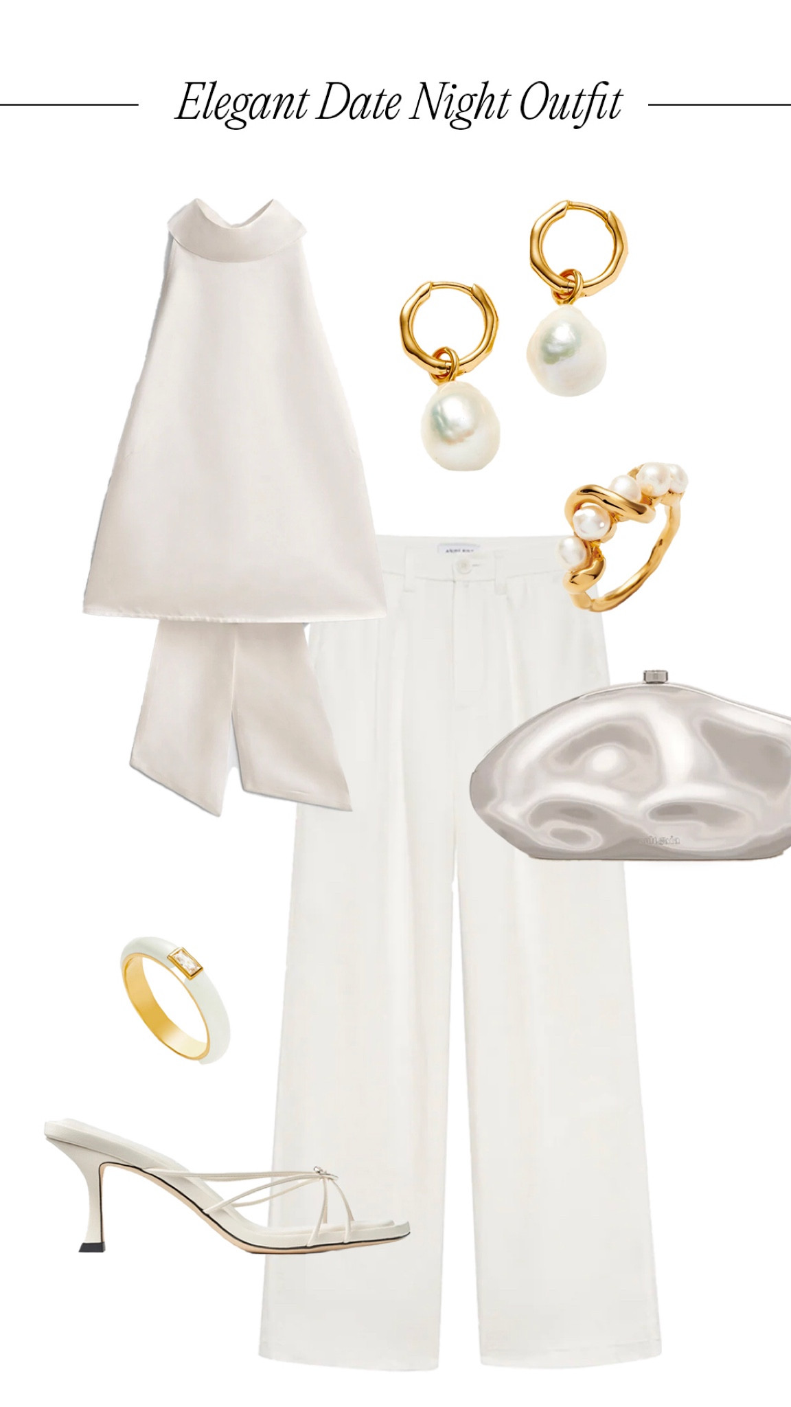 Elegant all-white outfit for date night 🐚🤍

#LTKFind #LTKstyletip #LTKitbag