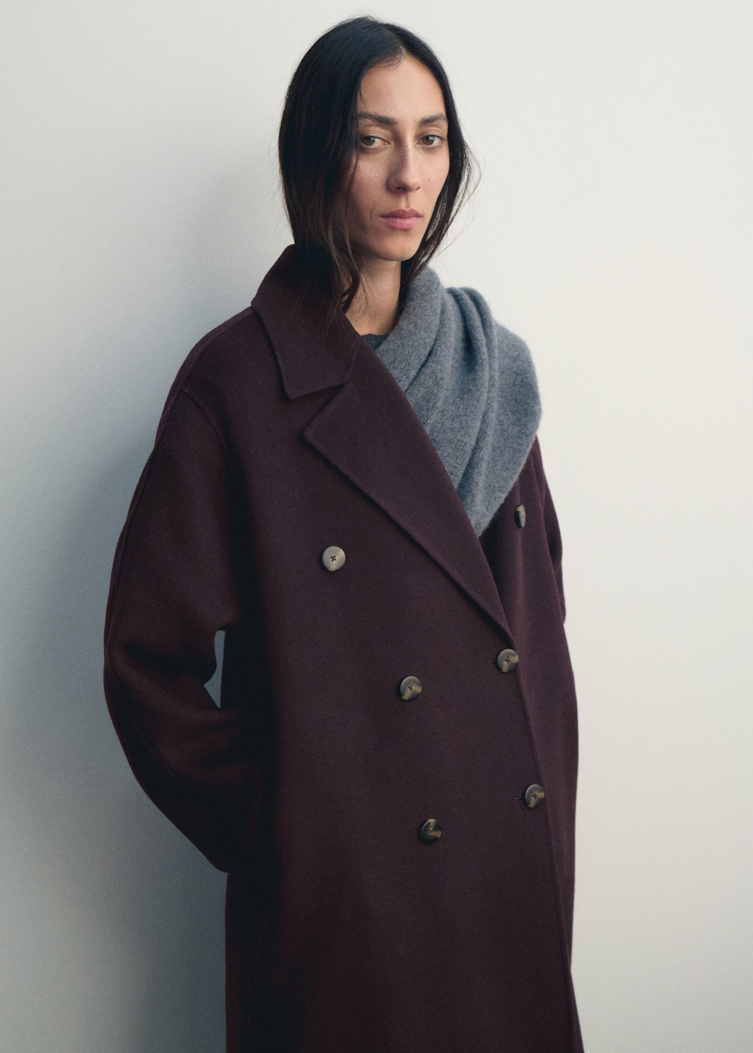 Handmade oversized wool coat | MANGO (UK)