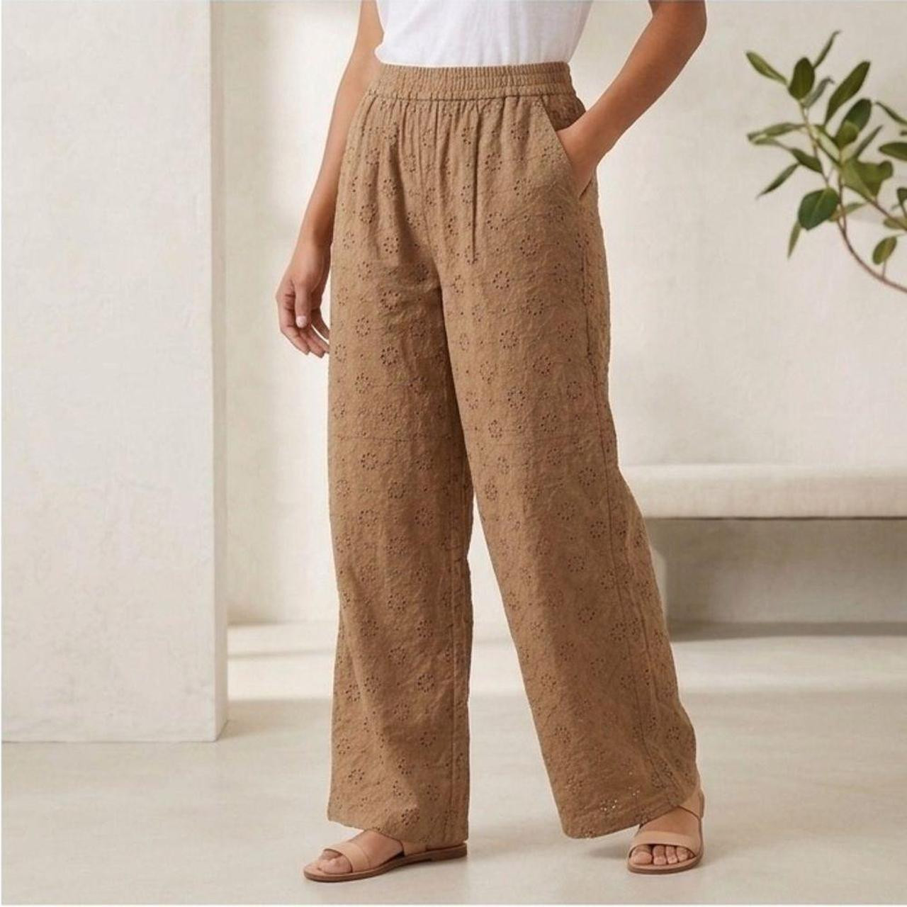 Ann Taylor Women's Pants - Tan - S | Depop US