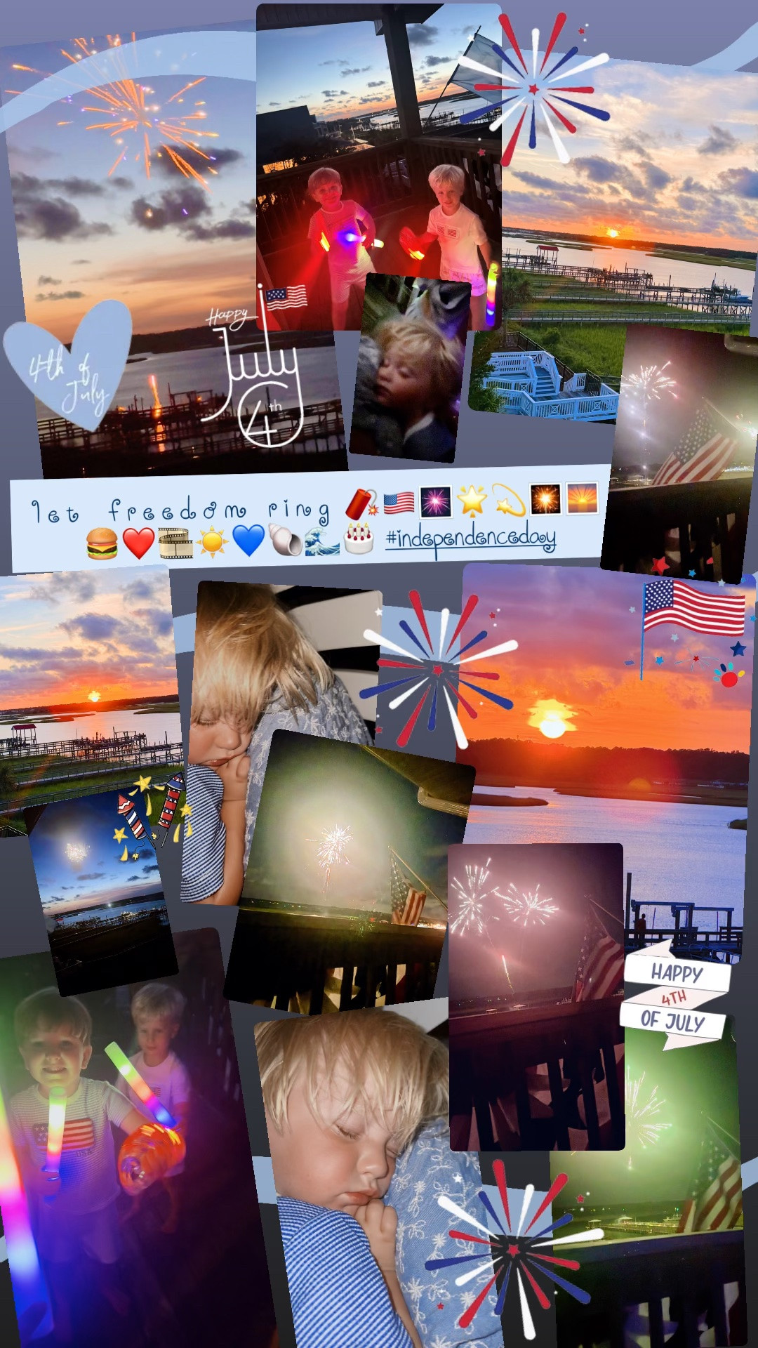 l e t    f r e e d o m   r i n g  🧨🇺🇸🎆🌟💫🎇🌅🍔❤️🎞️☀️💙🐚🌊🎂 #independenceday