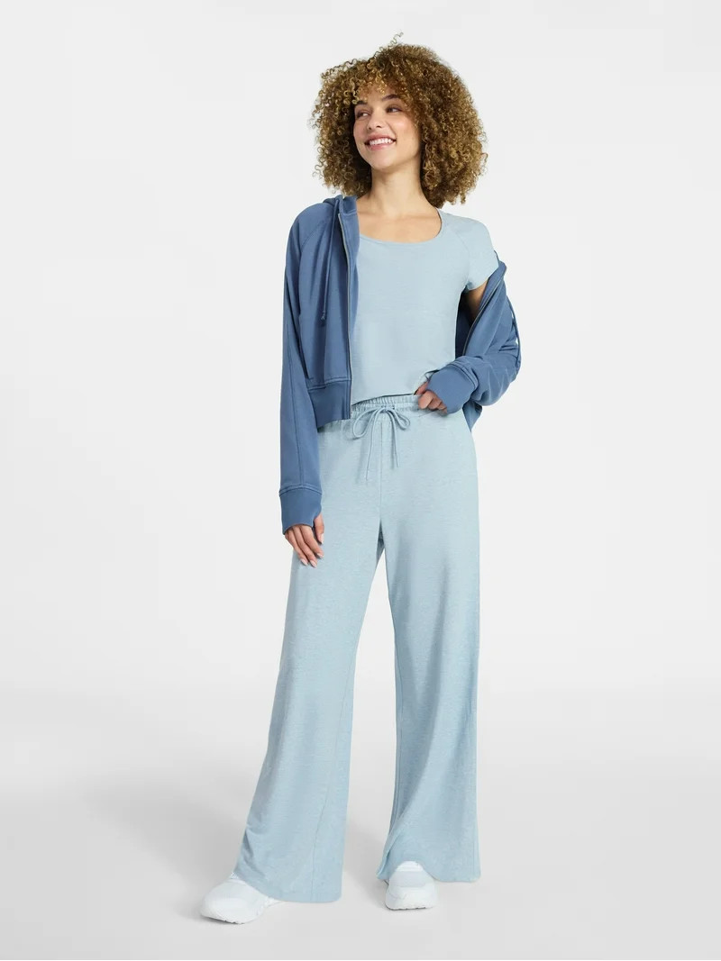 Athletic Works Women's and Women's Plus ButterCore Lightweight Wide Leg Pants, Sizes XS-4X | Walmart (US)