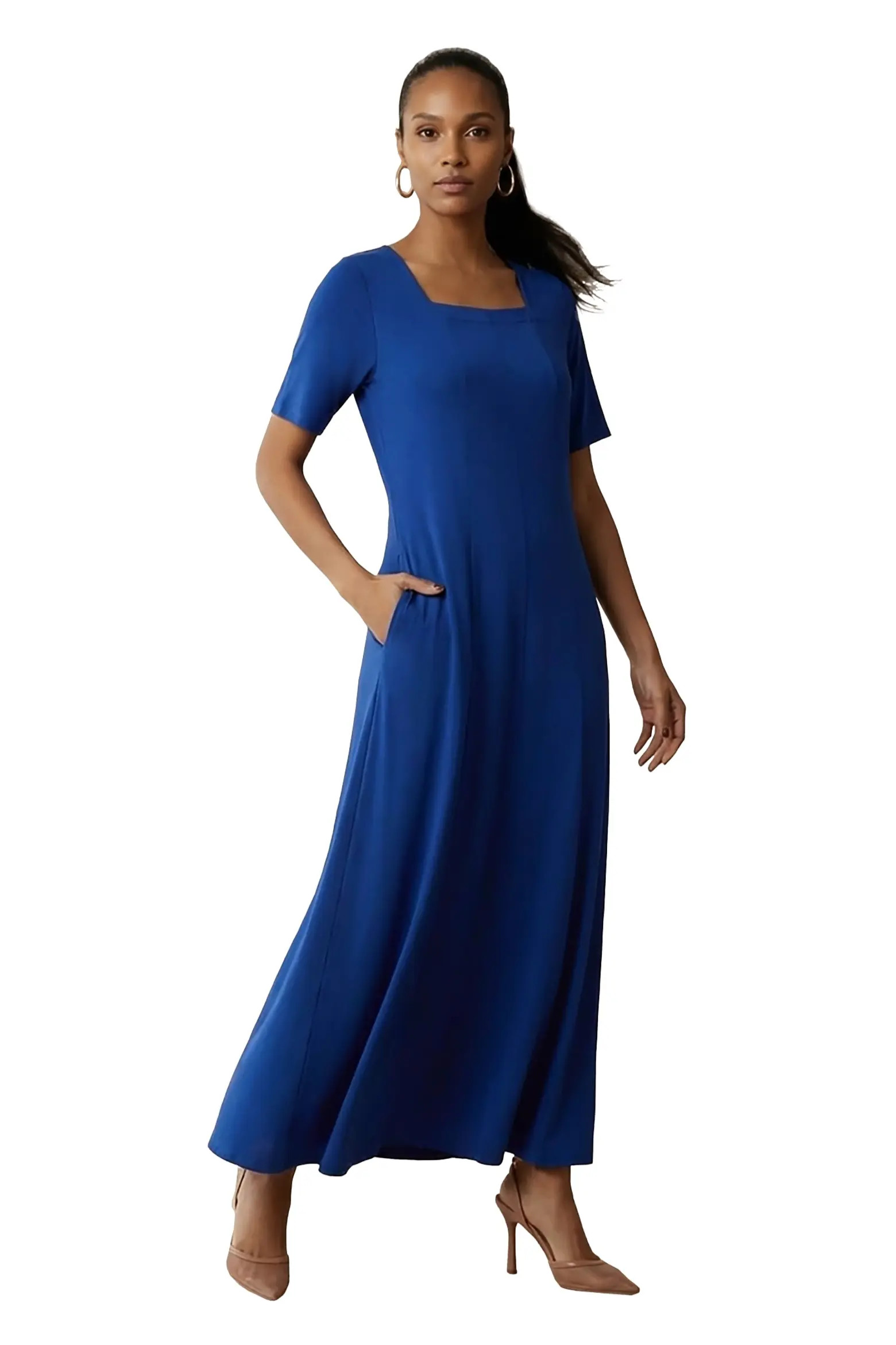Jessica London Square Neck Maxi Dress (Women) | Nordstrom | Nordstrom