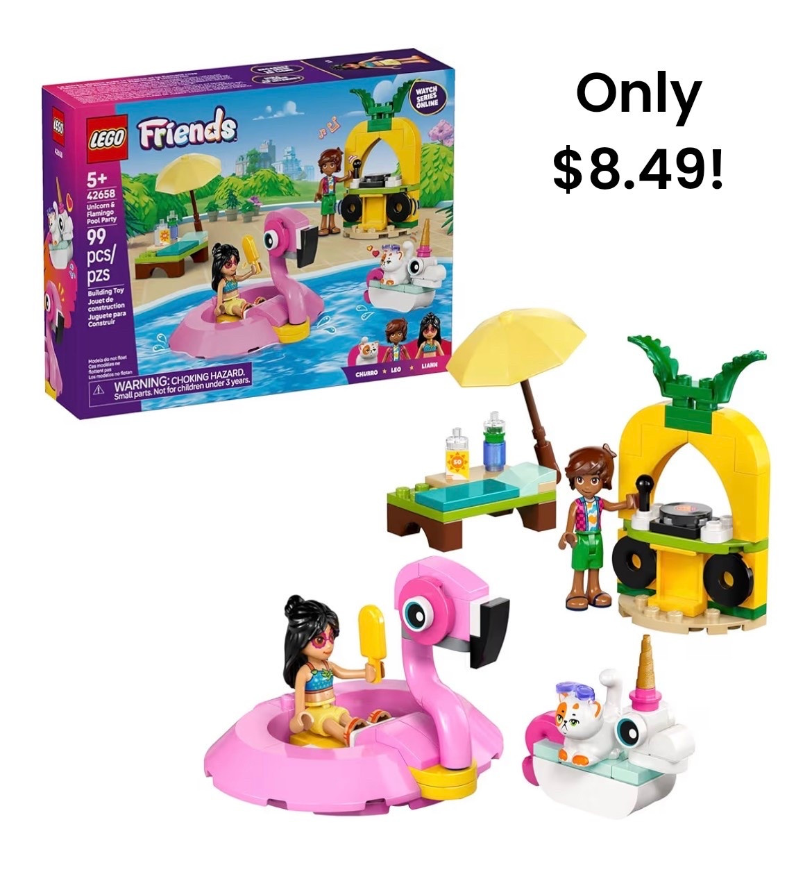 The LEGO Friends Unicorn & Flamingo Pool Party Pretend Play Building Toy is down to only $8.49 today! This is an excellent playset for Summer, at a fantastic price. Super fun for a LEGO fan! ☀️

#LTKKids #LTKSeasonal #LTKSaleAlert