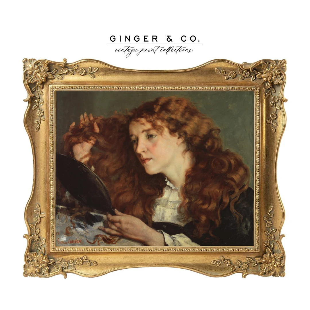 Vintage Woman Portrait Painting -- Beautiful Irish Girl, Gicée Canvas Print, Peel and Stick Art | Etsy (US)