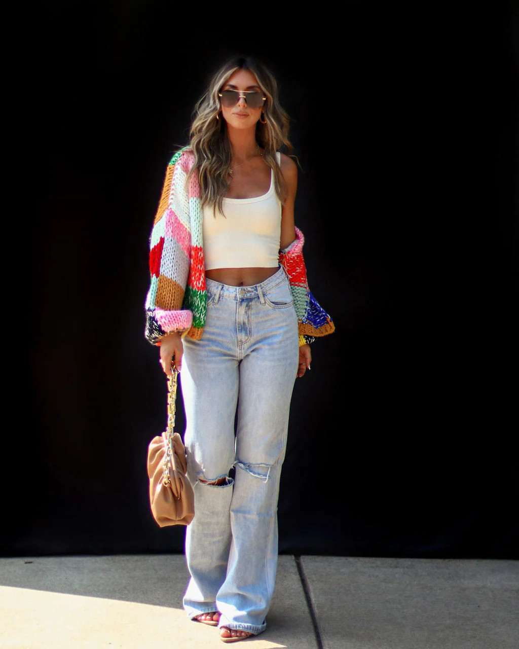 Rowan Oversized Multicolor Cardigan | VICI