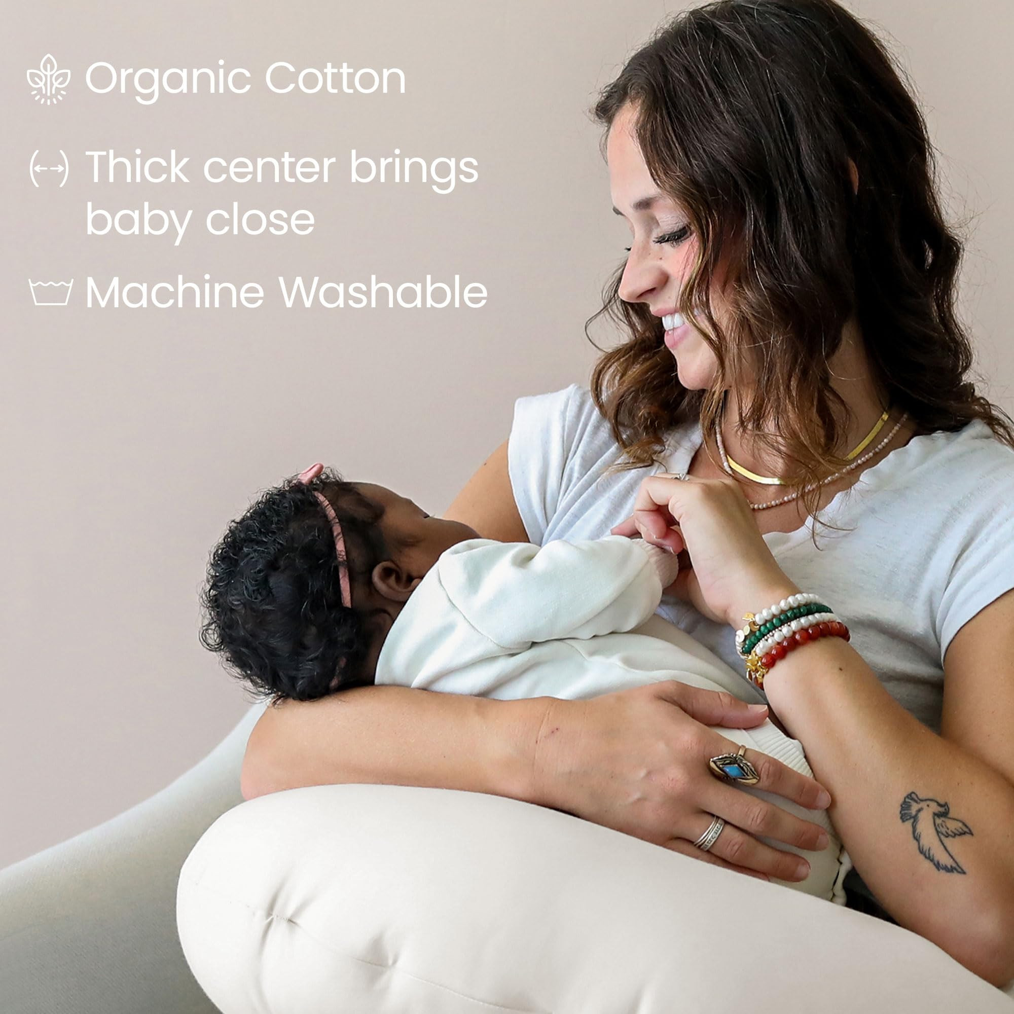 snuggle me Organic Nursing Pillow (New 2025 Design) | Bottle & Breastfeeding Pillow with Organic ... | Amazon (US)