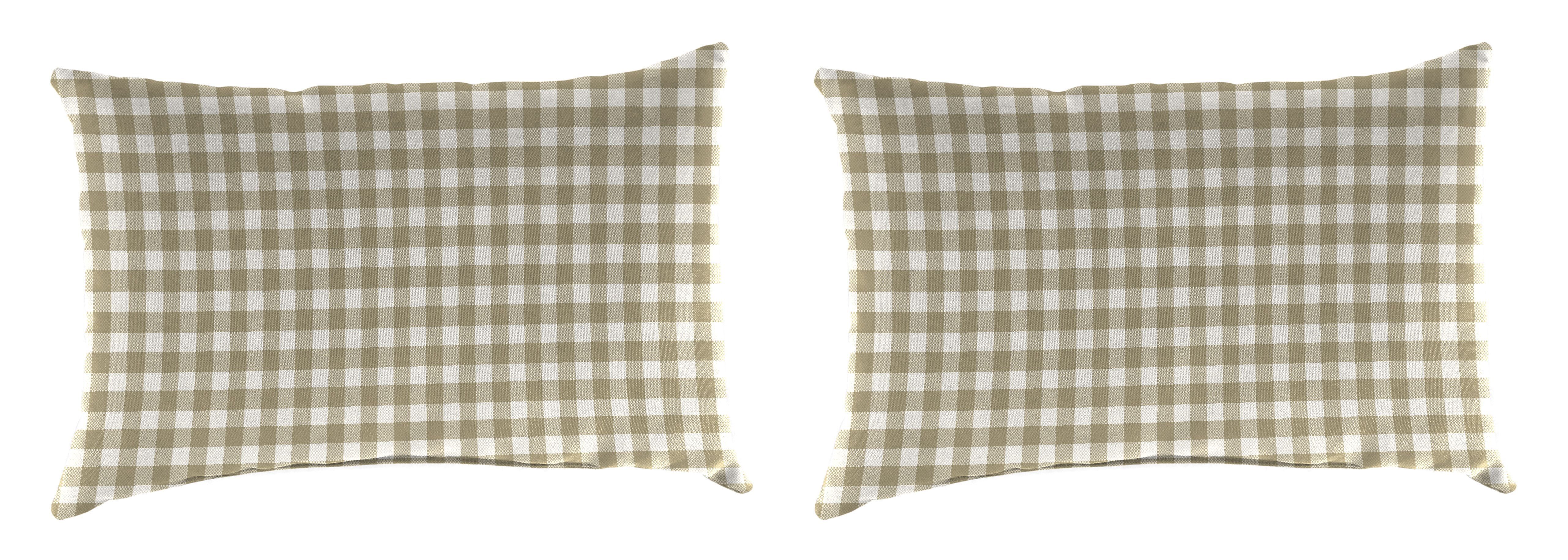 Set of Two, 18"x 12" Outdoor Knife Edge Toss Pillow | Walmart (US)