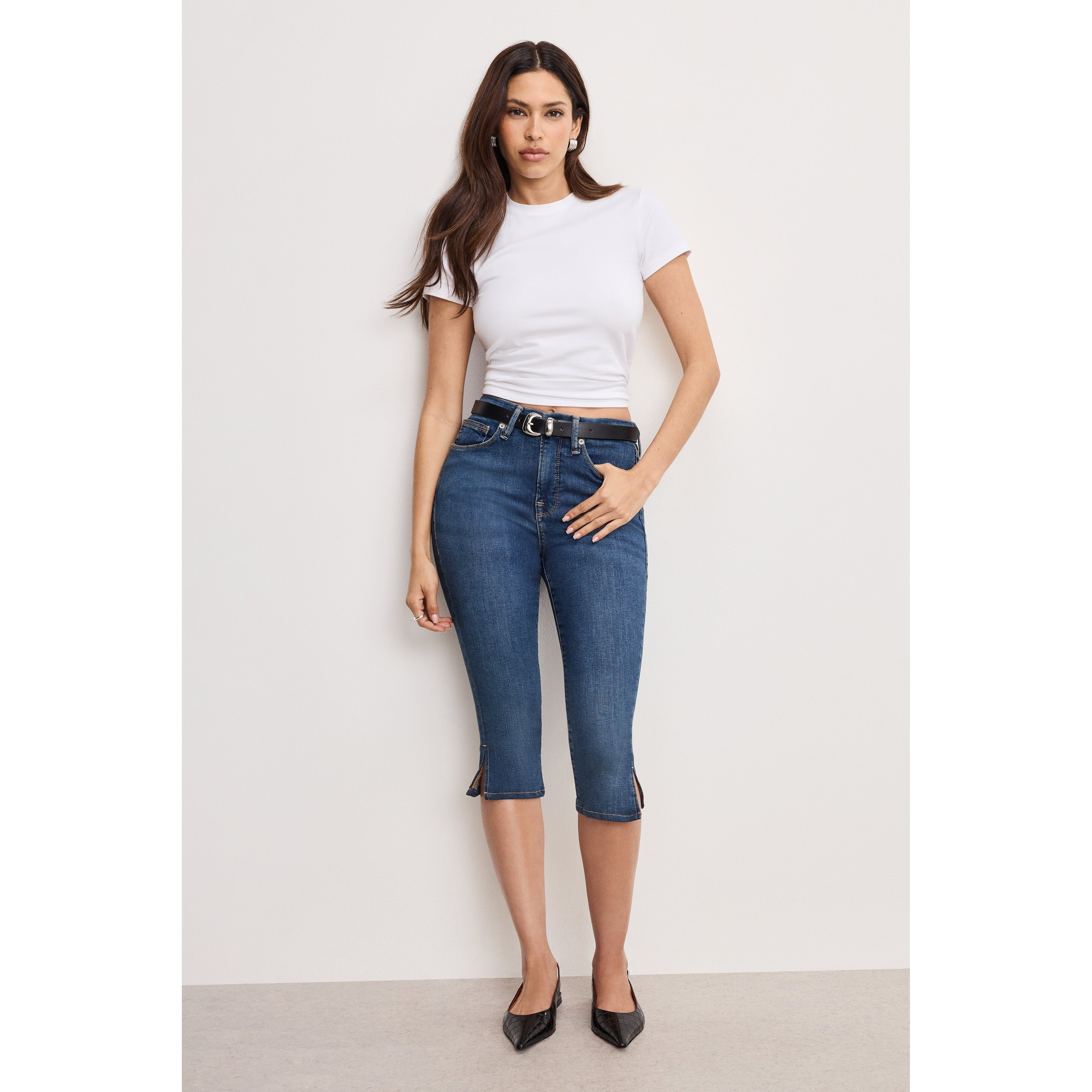 Women's Good Capri | Blue, Size 15 Plus | Good American by Khlo� Kardashian | Good American