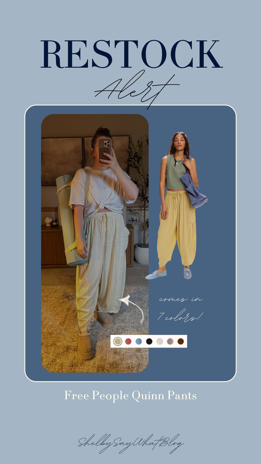 Free People Quinn Pants have been 🚨 RESTOCKED! 🚨 These are great for a boho vacation outfit or lounging around the house. They are also only $50 which is a great price for Free People! I sized down to a size medium.

Size 12 | 5'4" | 180lbs  

 #LTKMidsize #LTKFindsUnder50 #LTKFindsUnder100